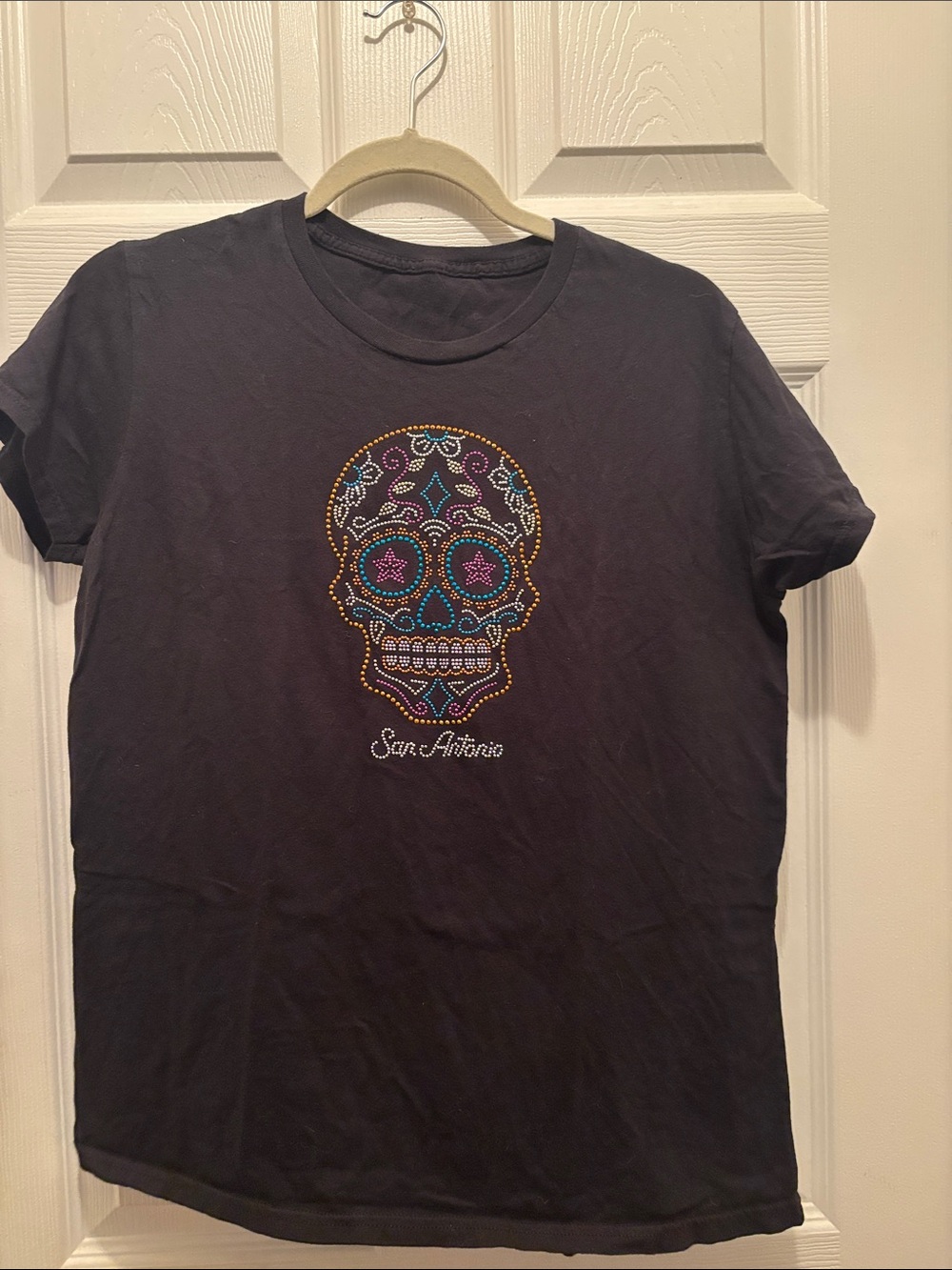 Sugar Skull Short-Sleeve Tee - Black